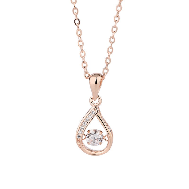 New s999 sterling silver drop necklace for women, simple and versatile, smart pendant, exquisite autumn and winter clavicle chain
