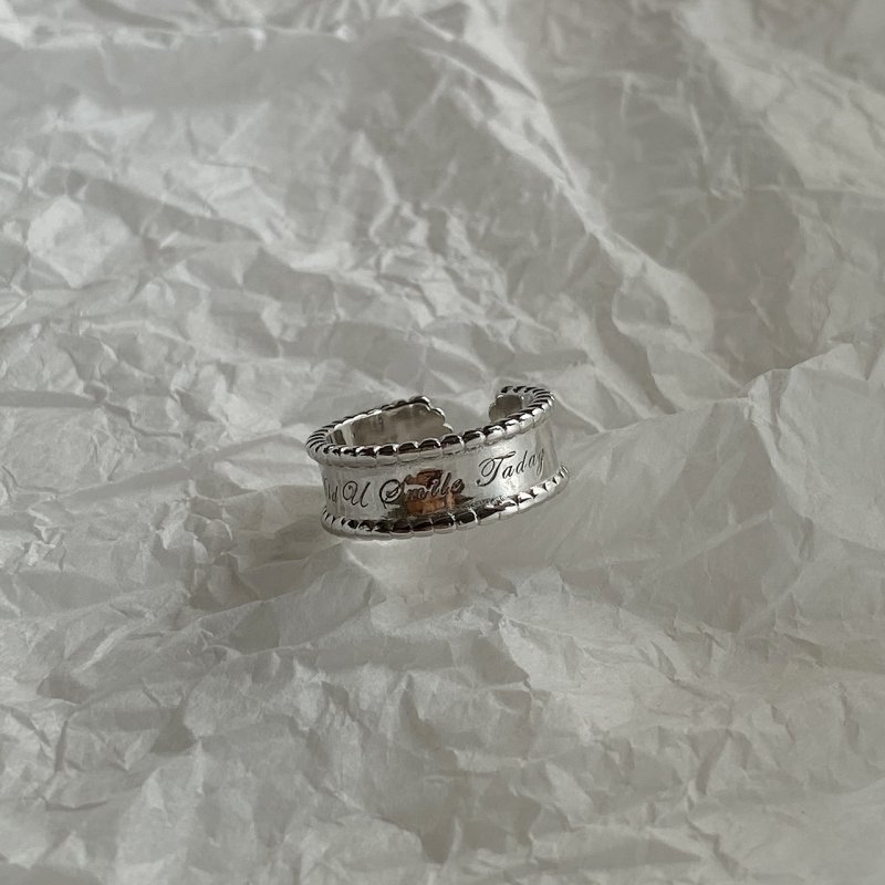 925 sterling silver ring female cold wind simple small port style net red English letter ring